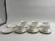 Wedgwood Signet Platinum Tea Cups & Saucers Set of 6 Bone China England New