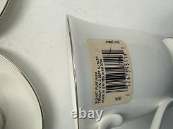 Wedgwood Signet Platinum Tea Cups & Saucers Set of 6 Bone China England New