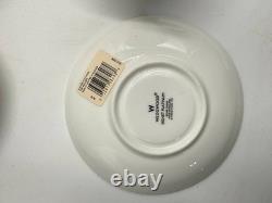 Wedgwood Signet Platinum Tea Cups & Saucers Set of 6 Bone China England New
