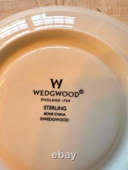 Wedgwood Sterling Bone China 4 Cup & Saucer Sets + Sugar Creamer NWT England