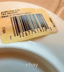 Wedgwood Sterling Bone China 4 Cup & Saucer Sets + Sugar Creamer NWT England