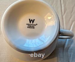 Wedgwood Sterling Bone China 4 Cup & Saucer Sets + Sugar Creamer NWT England