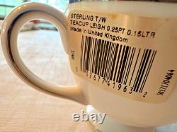 Wedgwood Sterling Bone China 4 Cup & Saucer Sets + Sugar Creamer NWT England