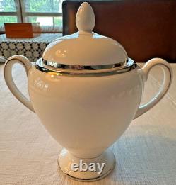 Wedgwood Sterling Bone China 4 Cup & Saucer Sets + Sugar Creamer NWT England