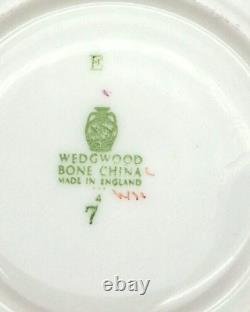 Wedgwood Swinburne Ruby Footed Teacups And Saucers Set Of 4 Bone China England