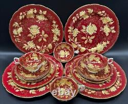 Wedgwood Tonquin Ruby 5 Piece Place Setting x 4 Bone China England 20pcs