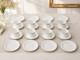 Wedgwood Vera Wang Grosgrain Bone China 24 Pc Set 8 Cups Saucers 8 Salad Plates