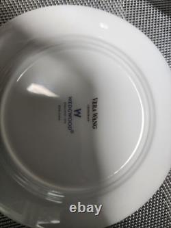 Wedgwood Vera Wang Grosgrain Bone China 24 Pc Set 8 Cups Saucers 8 Salad Plates