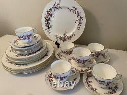 Wedgwood Vintage Devon Sprays Bone China SET of SIX 5-piece place settings-30pcs