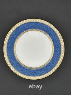 Wedgwood W2376 Bone China Blue & Gold 6 Side Plates Set of 8 Made in England