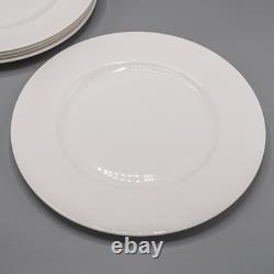 Wedgwood White Dinner Plates 10 7/8 Set of 5 Bone China FREE USA SHIPPING