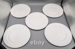 Wedgwood White Dinner Plates 10 7/8 Set of 5 Bone China FREE USA SHIPPING