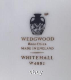 Wedgwood Whitehall (6) Dinner Plates 10.75 White Gold Grapevine Fine Bone China