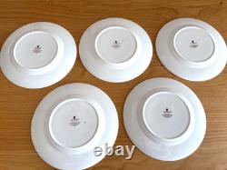 Wedgwood Wild Strawberry 20.5cm 8.07in Dessert Plate Set of 5 Bone China England