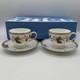 Wedgwood Wild Strawberry Archive Cup Saucers Set Of 2 Pair Bone China England