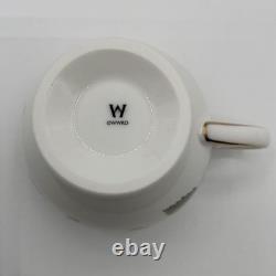 Wedgwood Wild Strawberry Archive Cup Saucers Set Of 2 Pair Bone China England