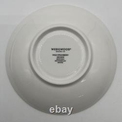 Wedgwood Wild Strawberry Archive Cup Saucers Set Of 2 Pair Bone China England