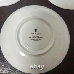 Wedgwood Wild Strawberry Cup & Saucer Set of 5 Bone China England Tea Set CS 5