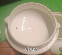 Wedgwood Wild Strawberry Teapot Sugar Bowl Creamer Tea Set Bone China England