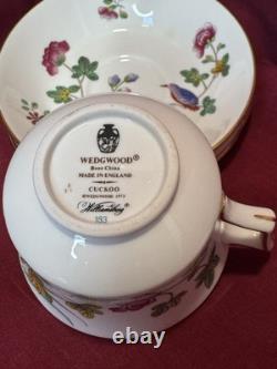 Wedgwood Williamsburg Cuckoo Coffee for Two Bone China England Set