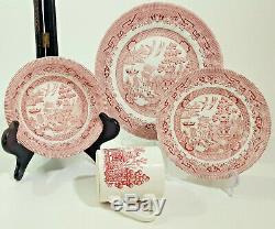 Wessex Collection Pink Willow China (6) 4 Pc Place Settings (24 Pieces) England