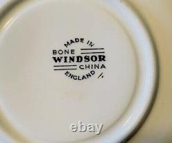 Windsor Fine Bone China Teacup & Saucer Trio Tea Set With Clarence Dessert Plate
